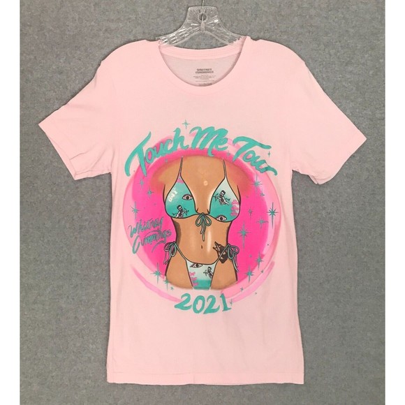 Comedian Whitney Cummings Concert Shirt Womens Small Touch Me Tour Pink 2021 - Picture 1 of 5